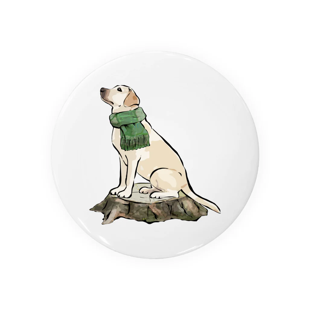 犬グッズの店しえるぶるーのマフラー犬　ラブラドルレトリバー Tin Badge