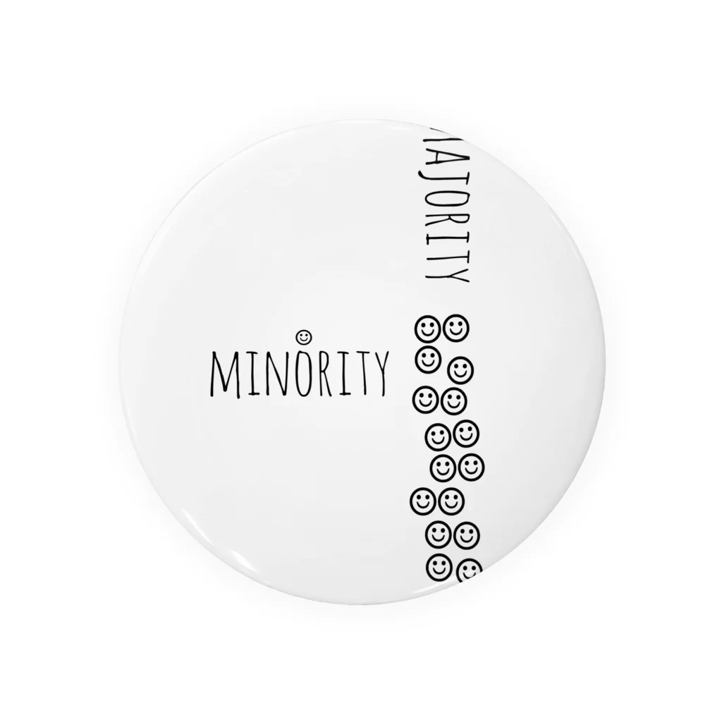 KAOKICK productimages.の「majority×minority」まとめロゴ 缶バッジ