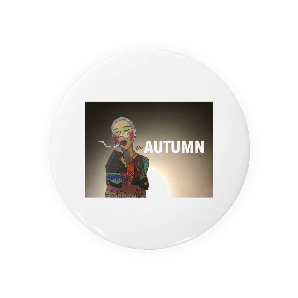 m_illust_yのNobukosan  autumn Tin Badge