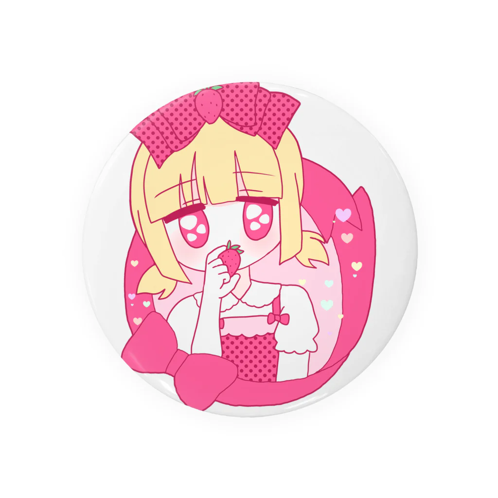 かわいいもののおみせ　いそぎんちゃくのいちごちゃん🍓 Tin Badge