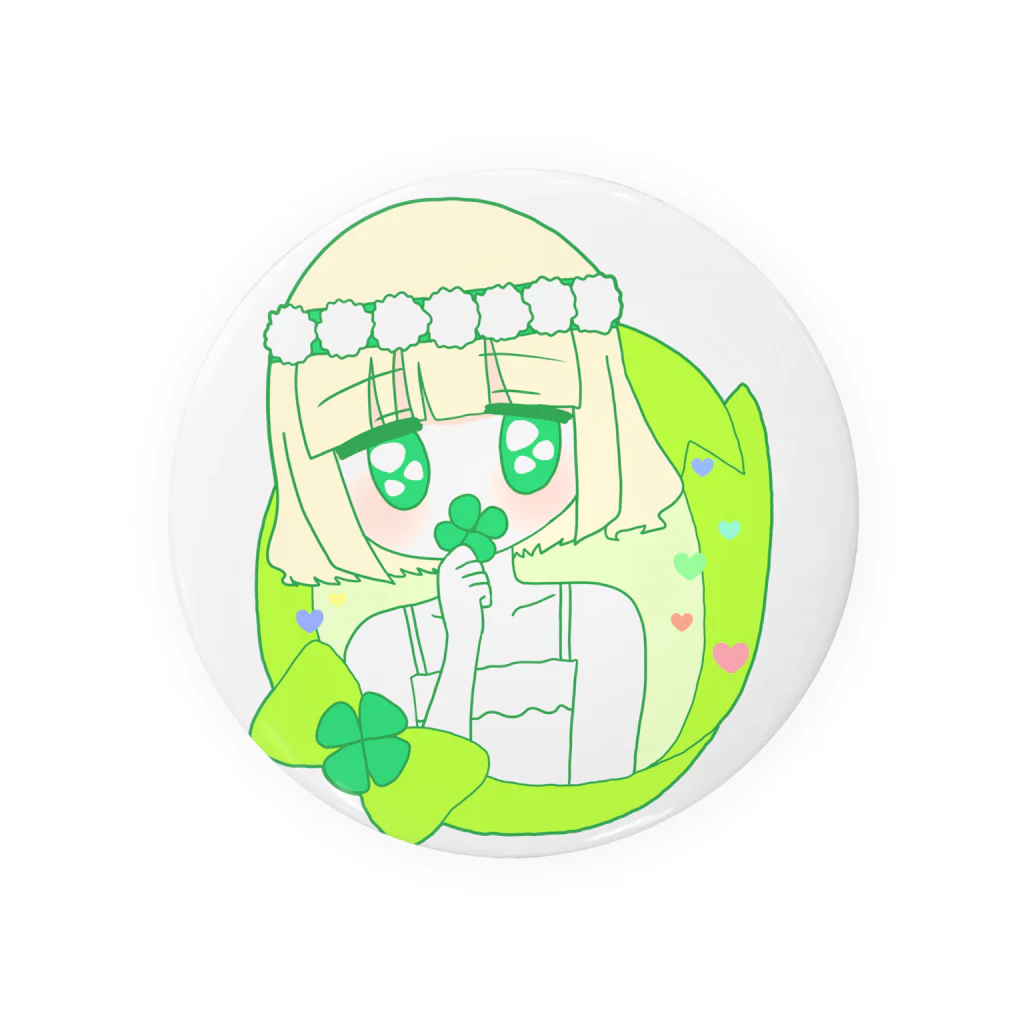 かわいいもののおみせ　いそぎんちゃくのクローバーちゃん🍀 Tin Badge