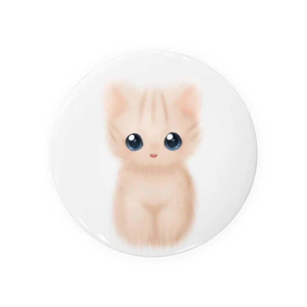 かわいいもののおみせ　いそぎんちゃくのふわふわ子猫 Tin Badge