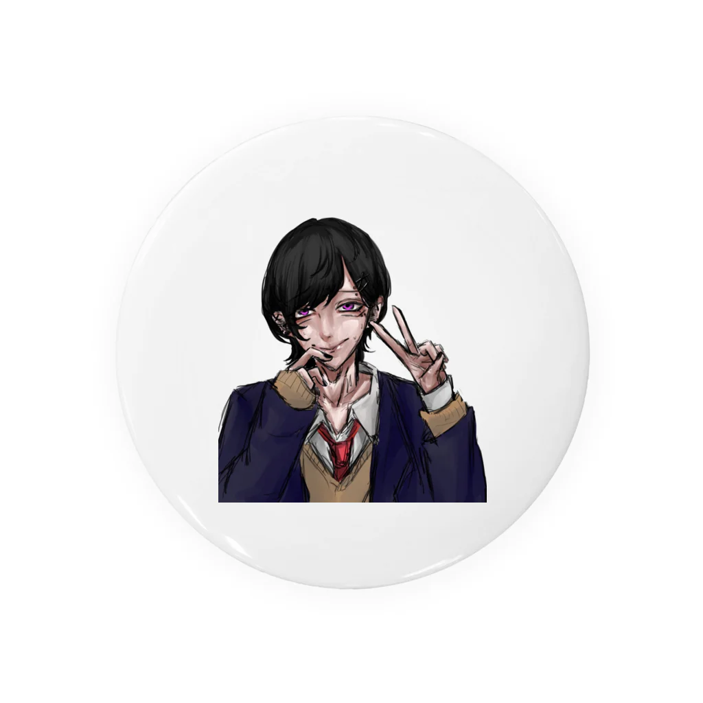 wasの男子高生（？） Tin Badge