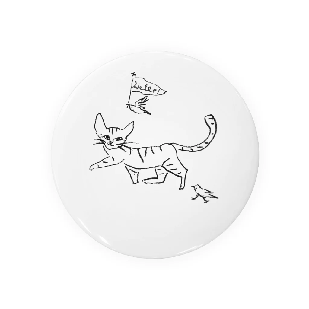 イラストレーター 山口みれいのcat! Tin Badge