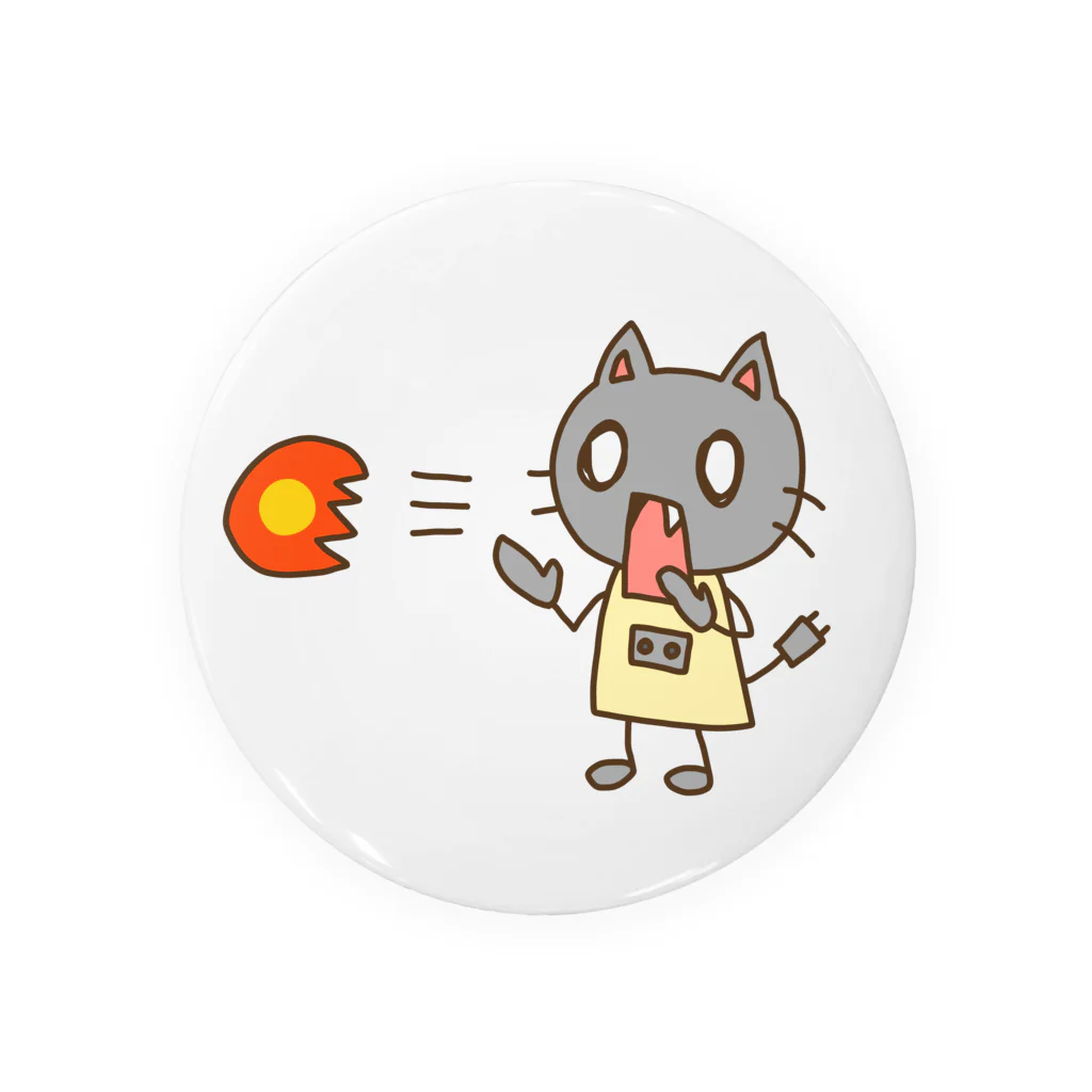 白米のオトモのメカっぽいねこ Tin Badge