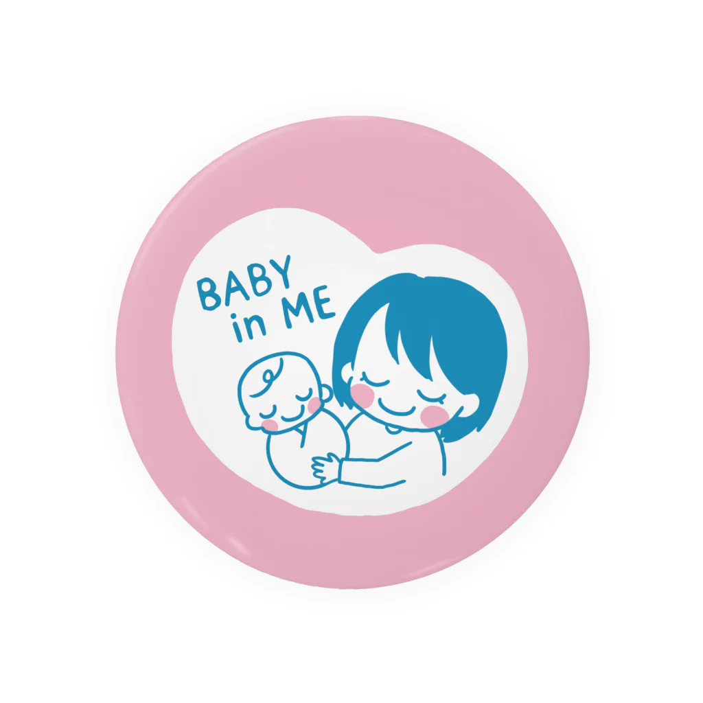 ptmama_gucchiのBABY IN ME（ボブカットママ） Tin Badge