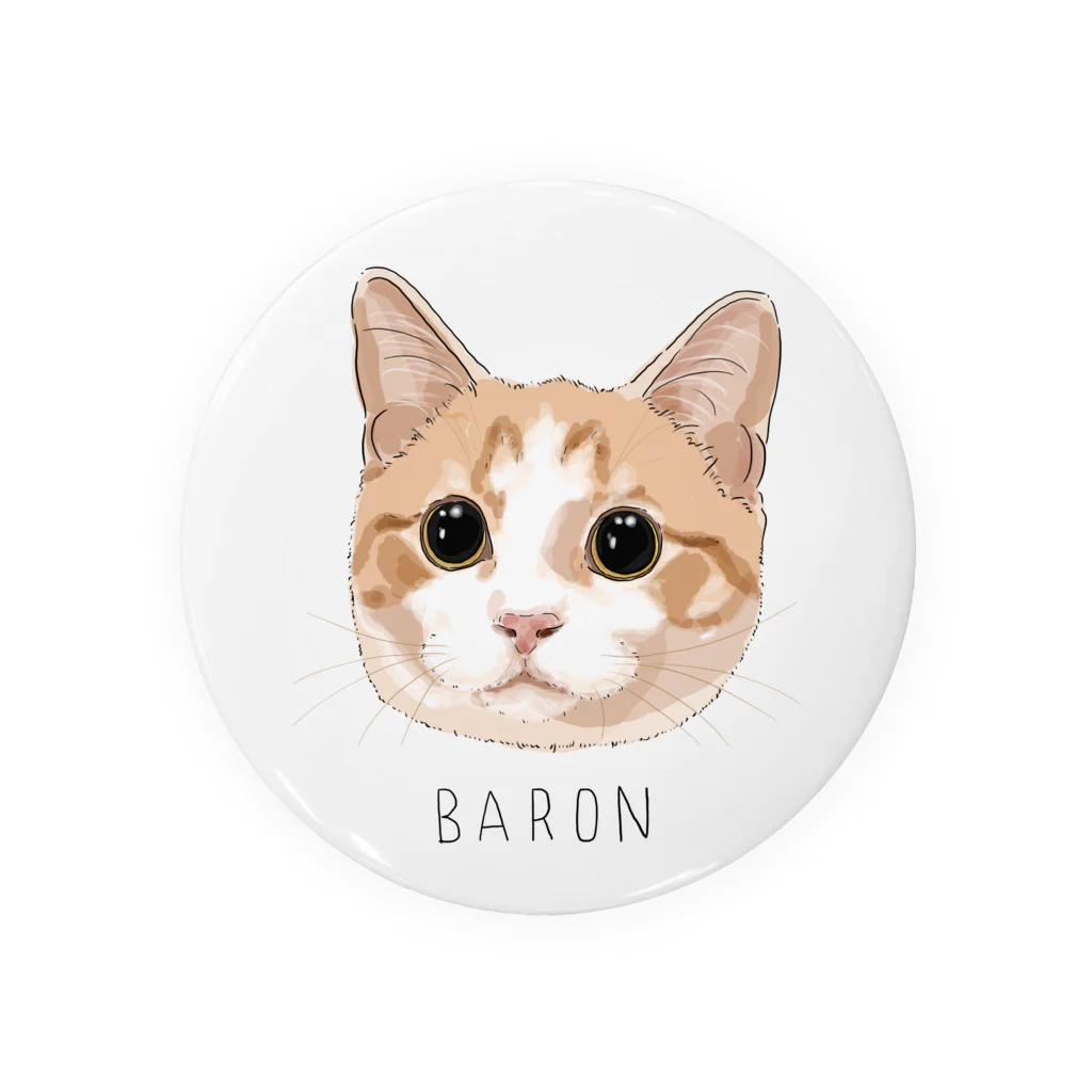 みきぞーん｜保護猫 ミッキー画伯と肉球とおともだちのbaron 缶バッジ