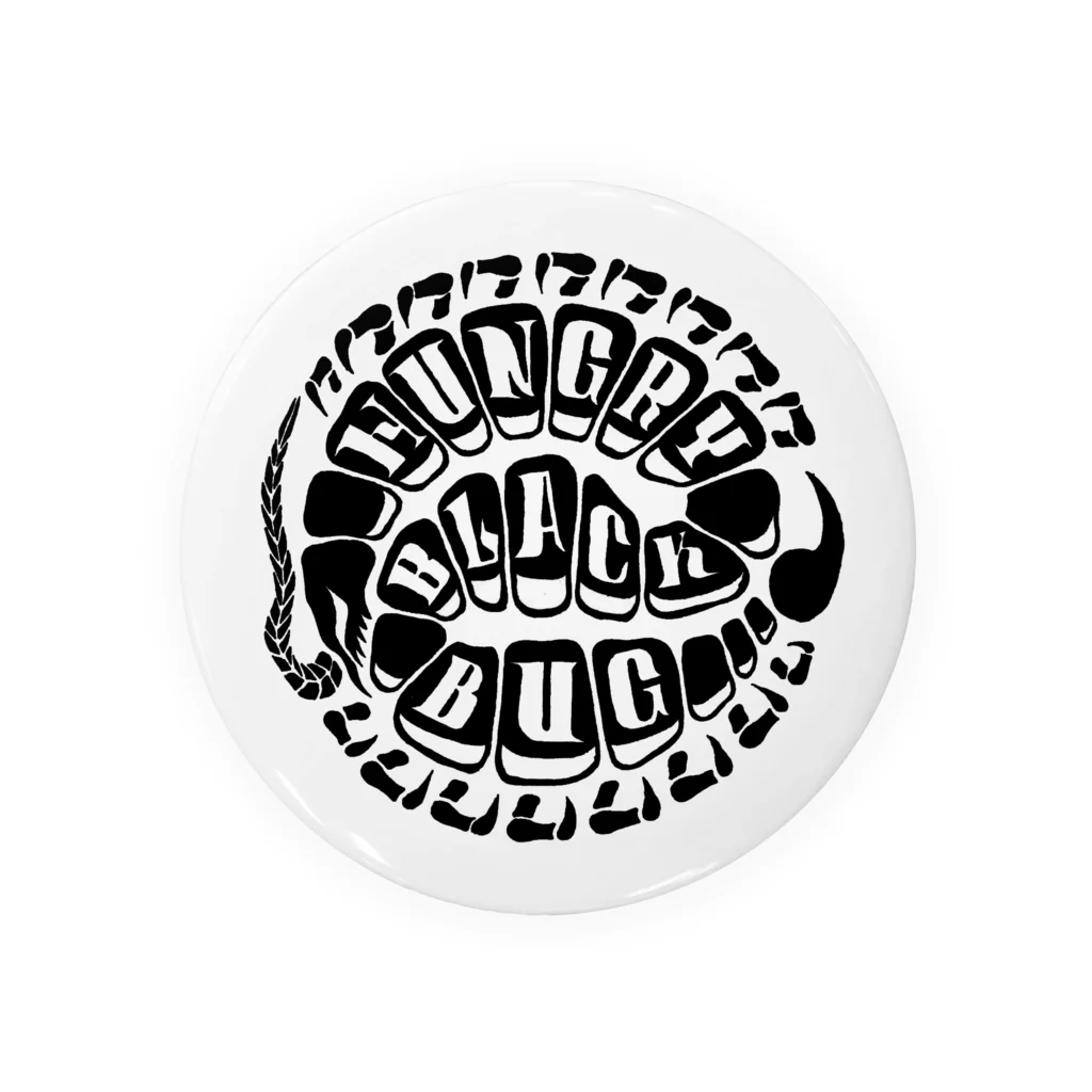 腹ペコ黒蟲のHUNGRY BLACK BUG Tin Badge