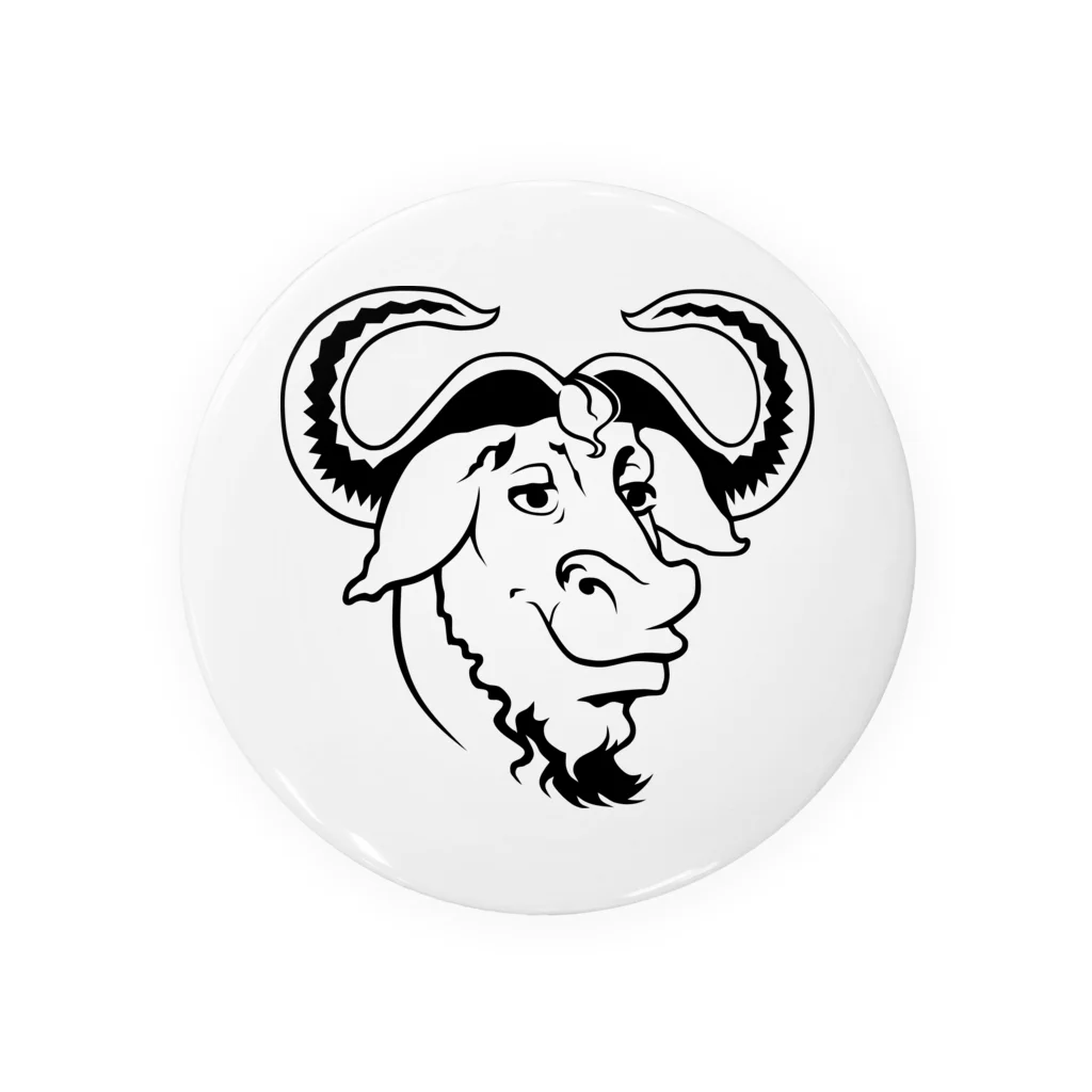 パサパサのサナギのGNU の頭 Tin Badge