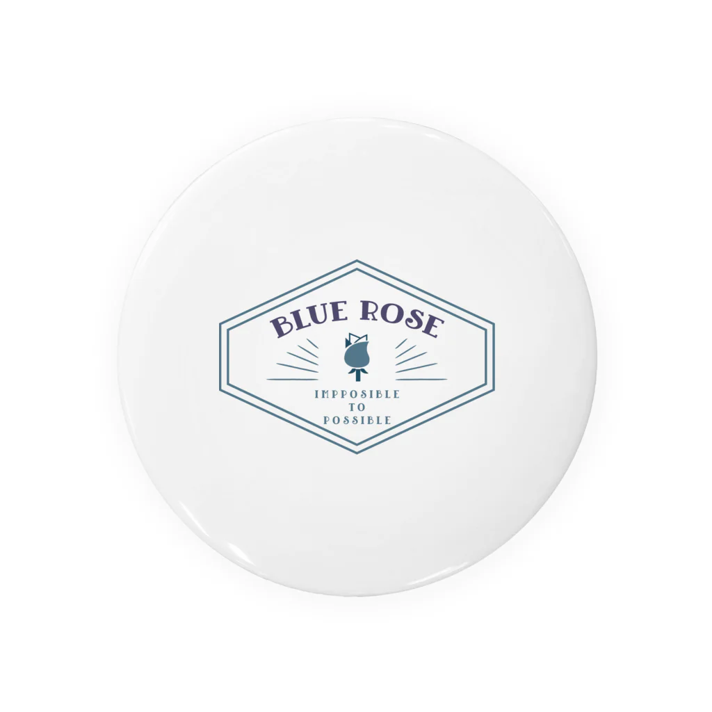 blue.  のBlue Rose Tin Badge