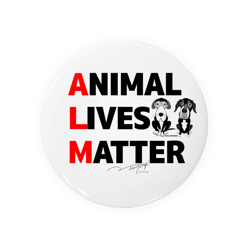 HGA48 動物愛護チャリティーグッズのAnimal Lives Matter "Suu & Cheyenne" Tin Badge