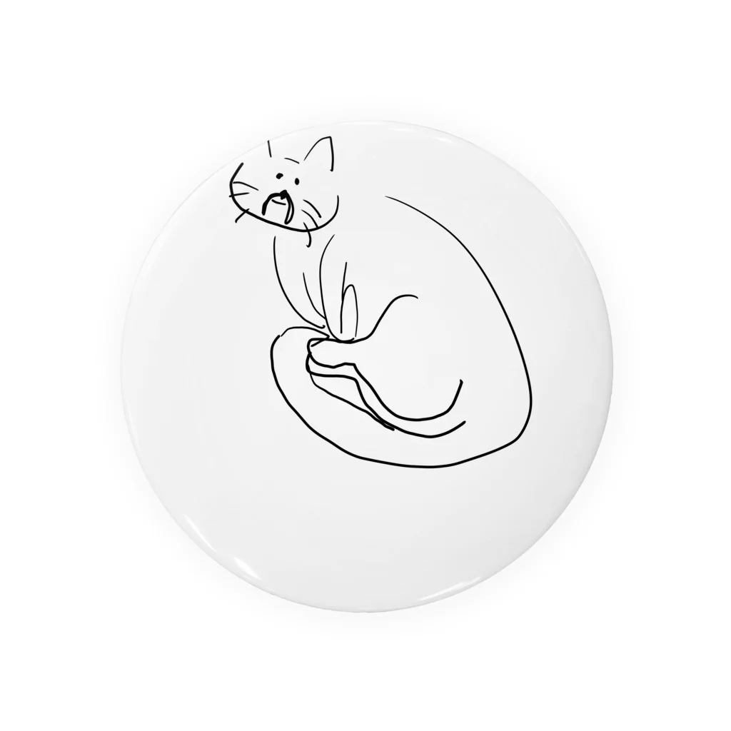 なんか面白そうなデザインのやつの老猫ちゃん Tin Badge