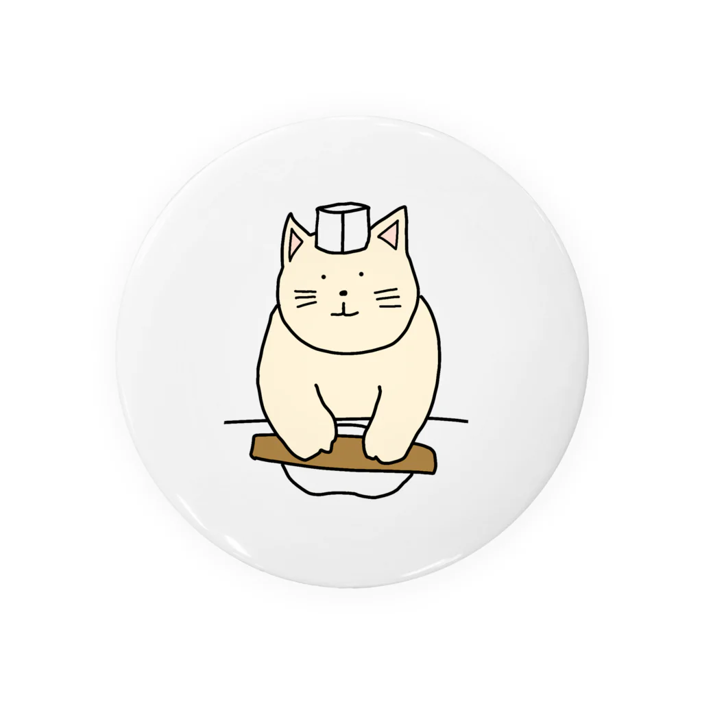 ＋Whimsyの蕎麦打ちねこ Tin Badge