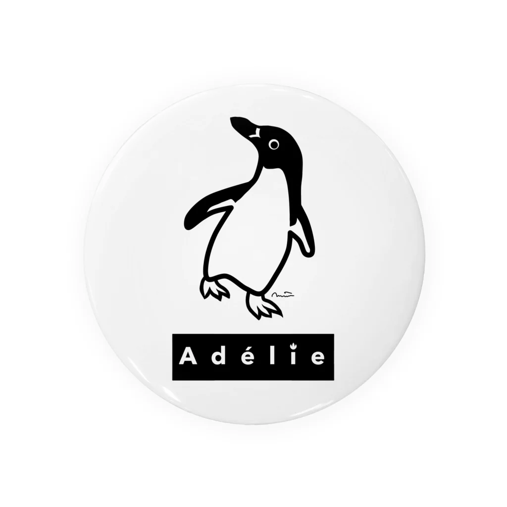 みみはんこ/消しゴムはんこのAdélie Penguin (+logo B) 缶バッジ