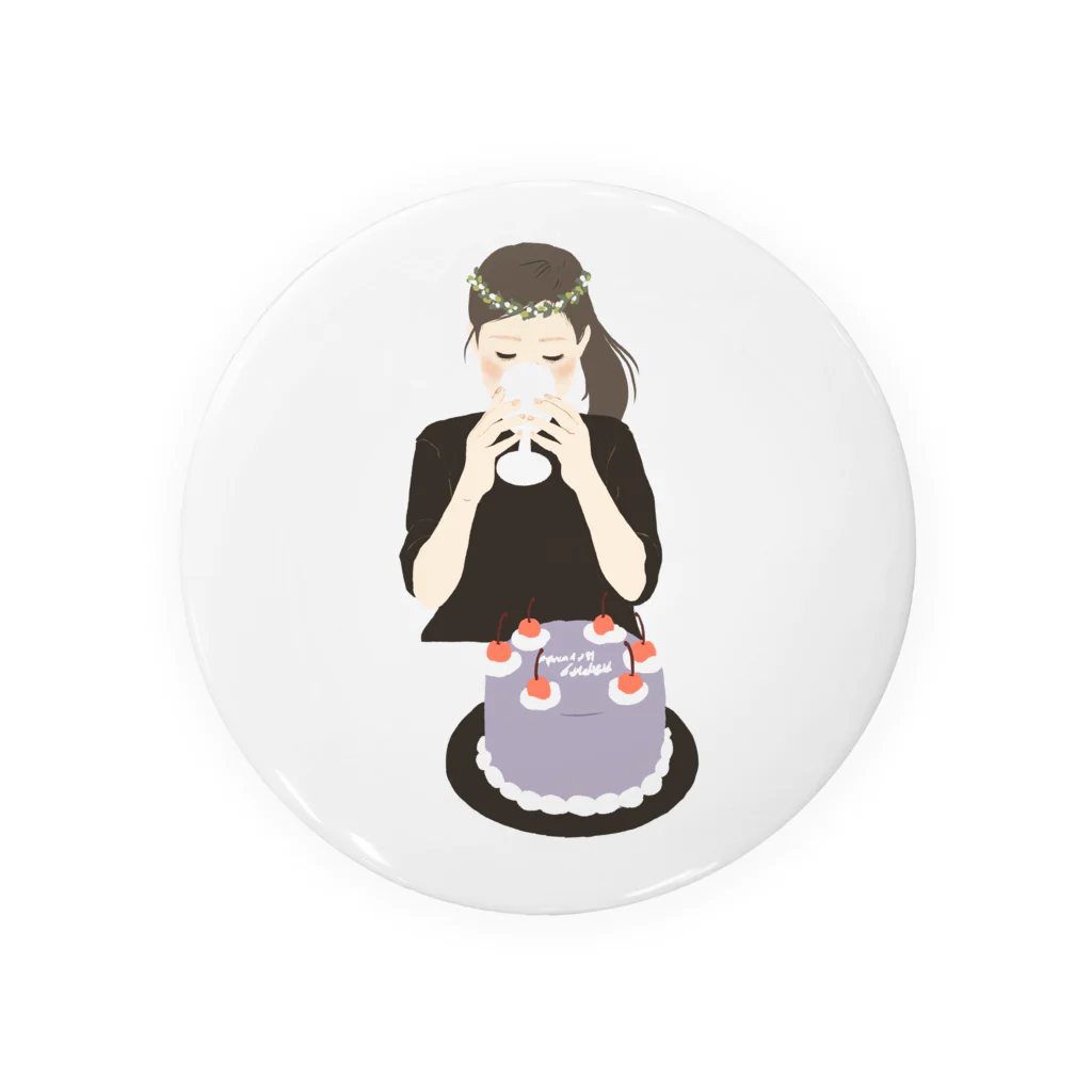 えだ　みさきの女の子　誕生日 Tin Badge