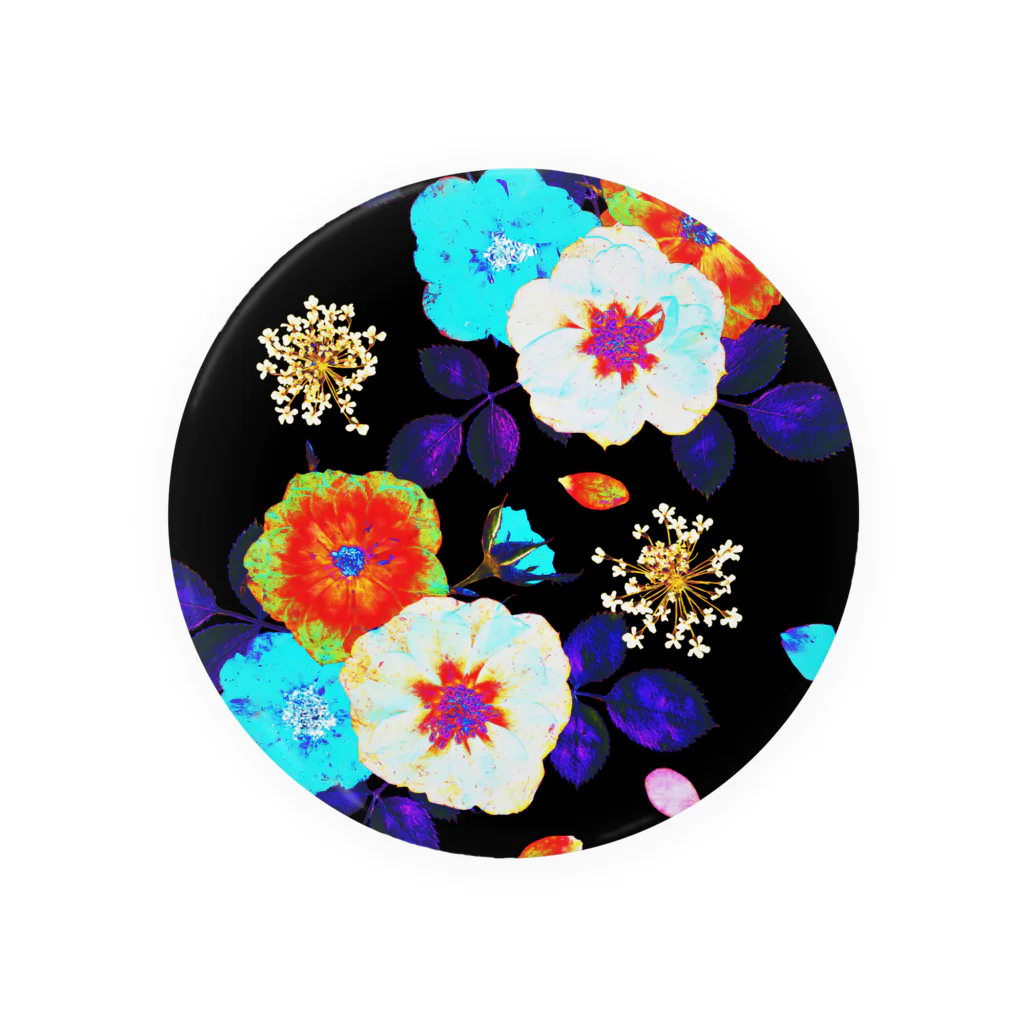 NANKA KANKAのColorful Rose (Black) Tin Badge