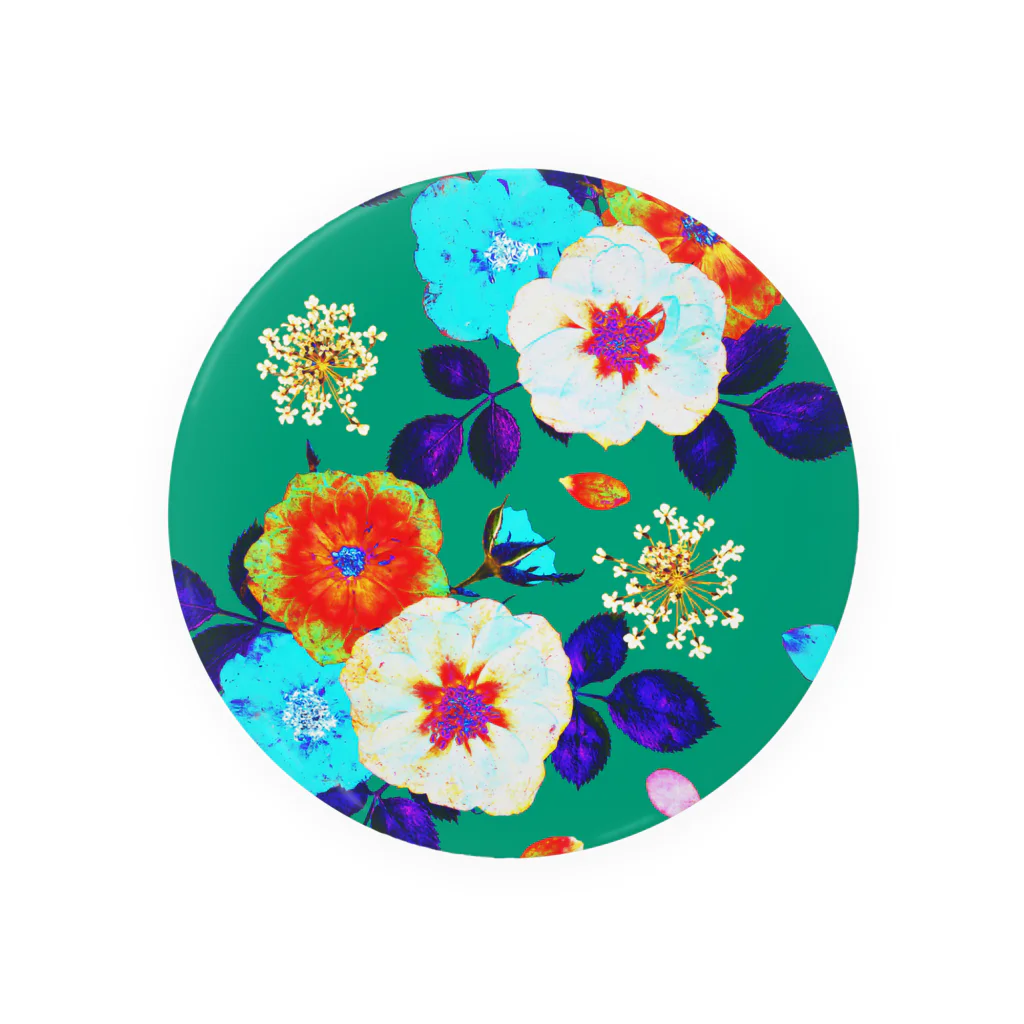 NANKA KANKAのColorful Rose (Blue green) Tin Badge