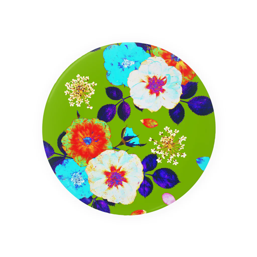 NANKA KANKAのColorful Rose (Yellow green) Tin Badge