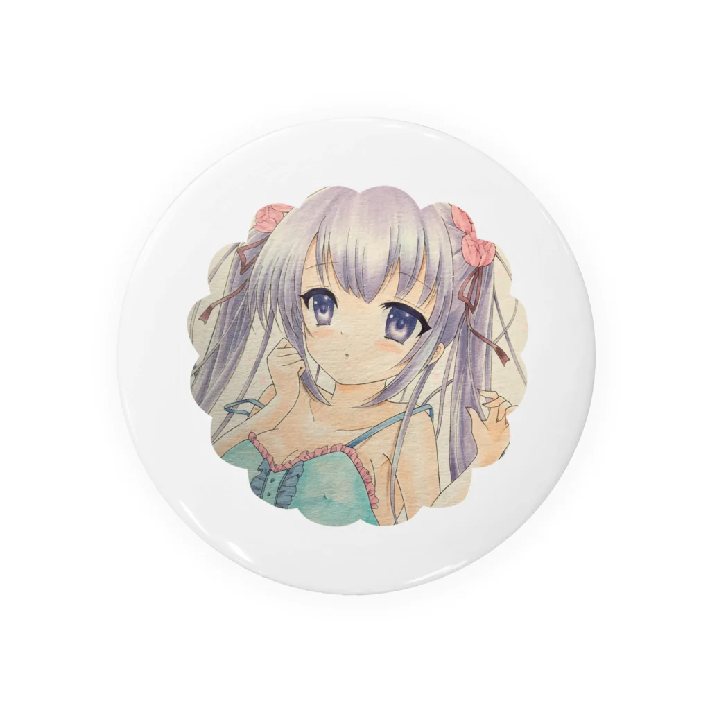 dearbunnyandrabbitのツインテールの女の子 Tin Badge