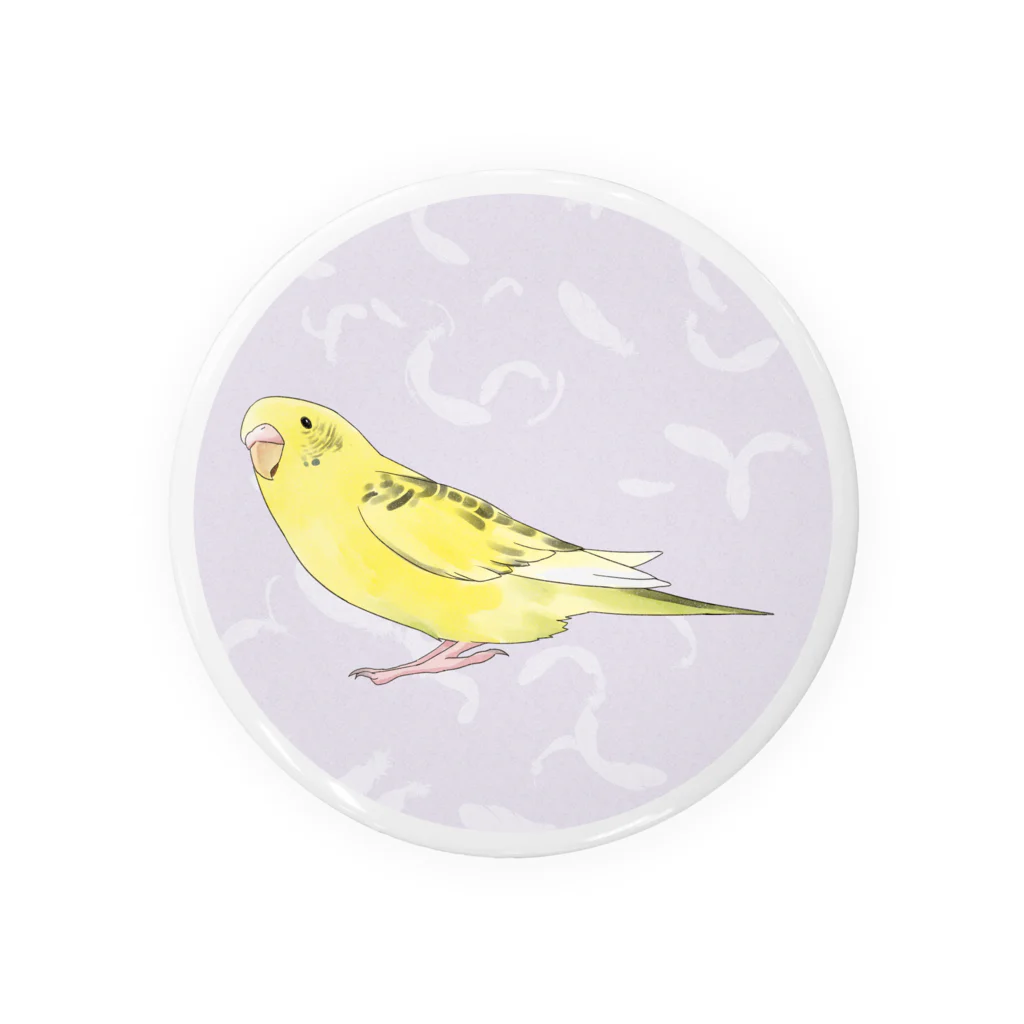 まめるりはことりのお空を見つめるセキセイインコちゃん【まめるりはことり】 Tin Badge