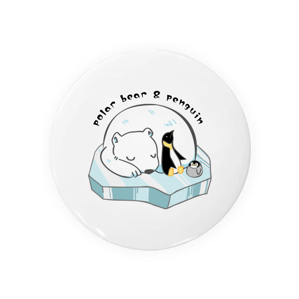 そばこ屋のしろくまとペンギン Tin Badge