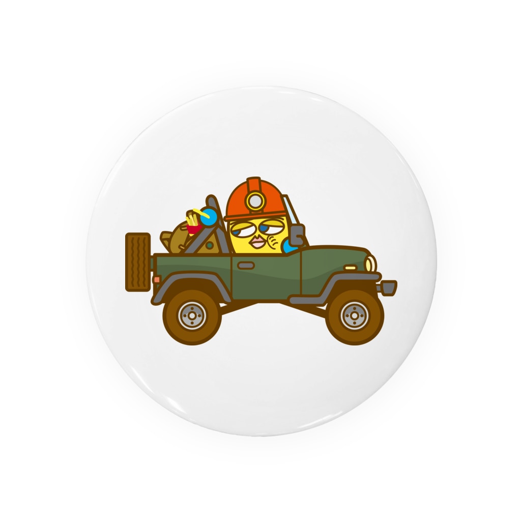 コメビツくんのモミロマンくんのジープ Tin Badge