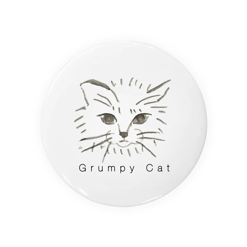 I E Nの気難しいネコ”grumpy cat” 缶バッジ