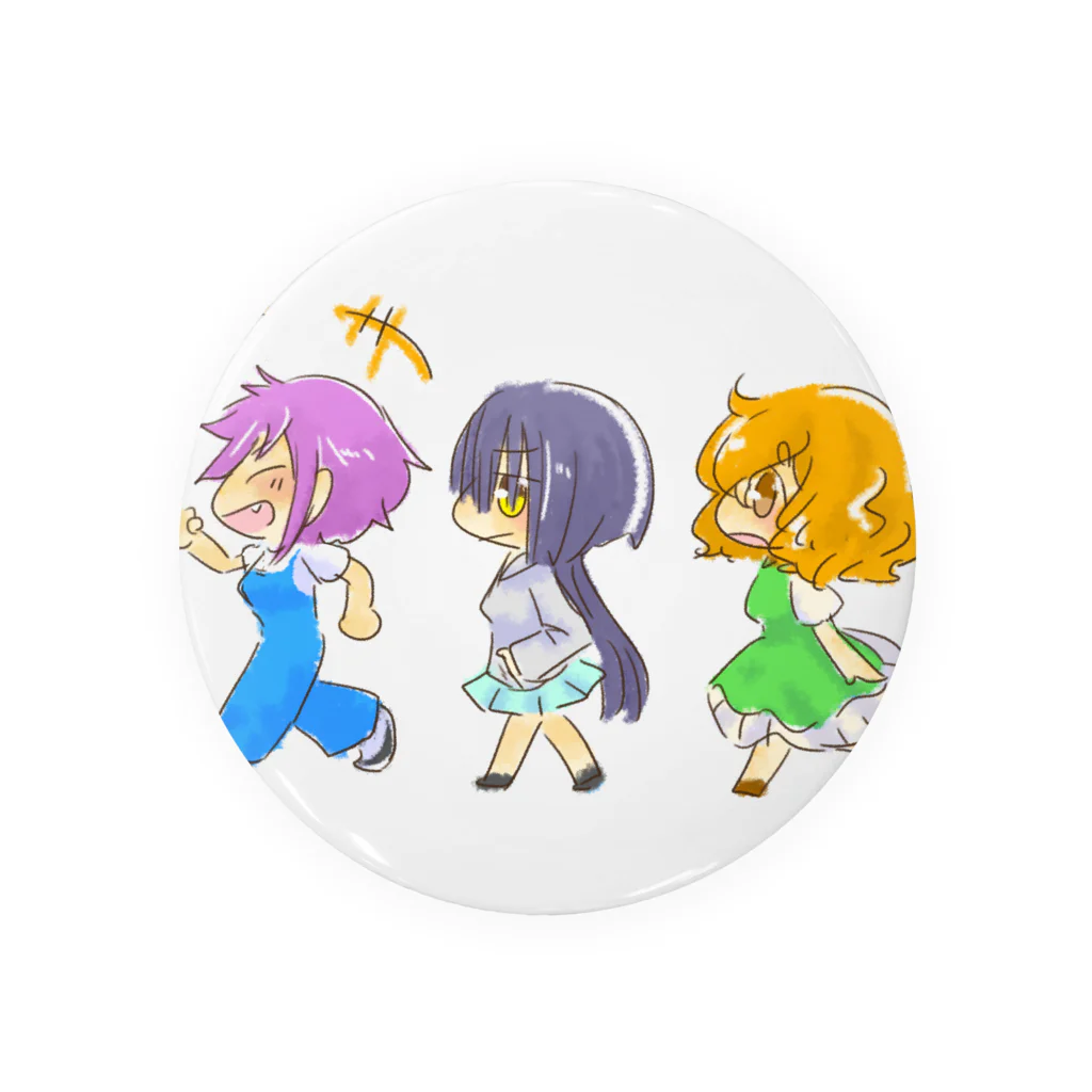 家畜とその他のハッピーな３人組 Tin Badge