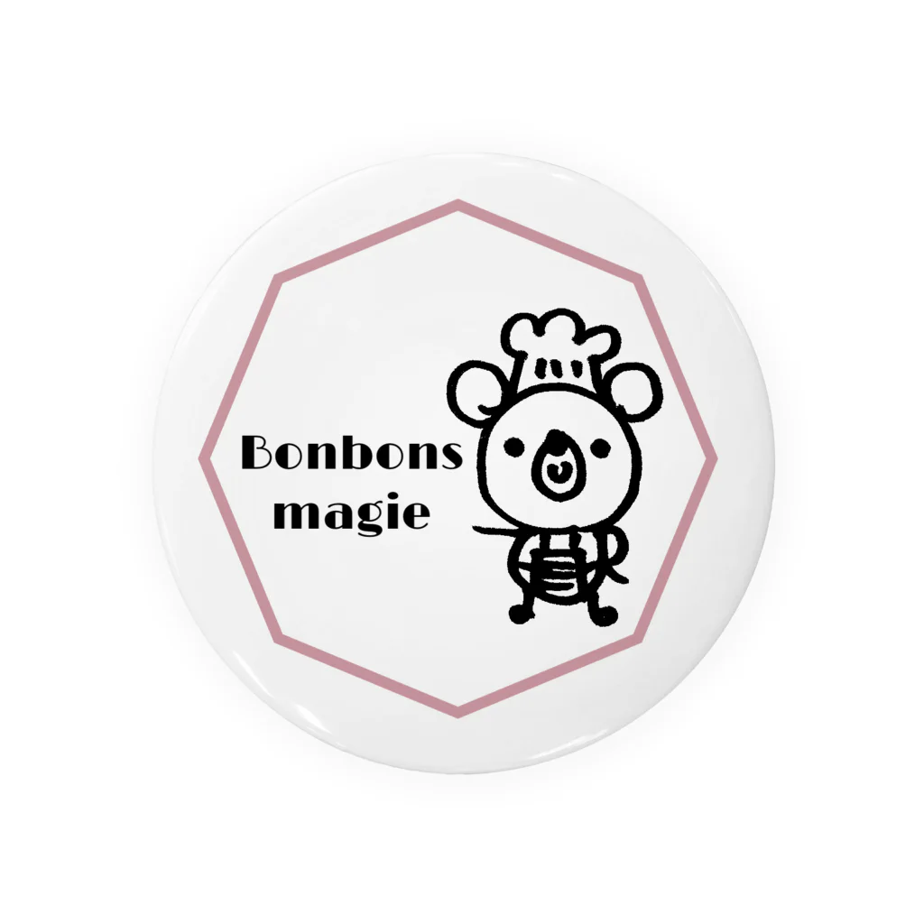 Bonbons magieの八角形にかこまれたボンマジベア Tin Badge