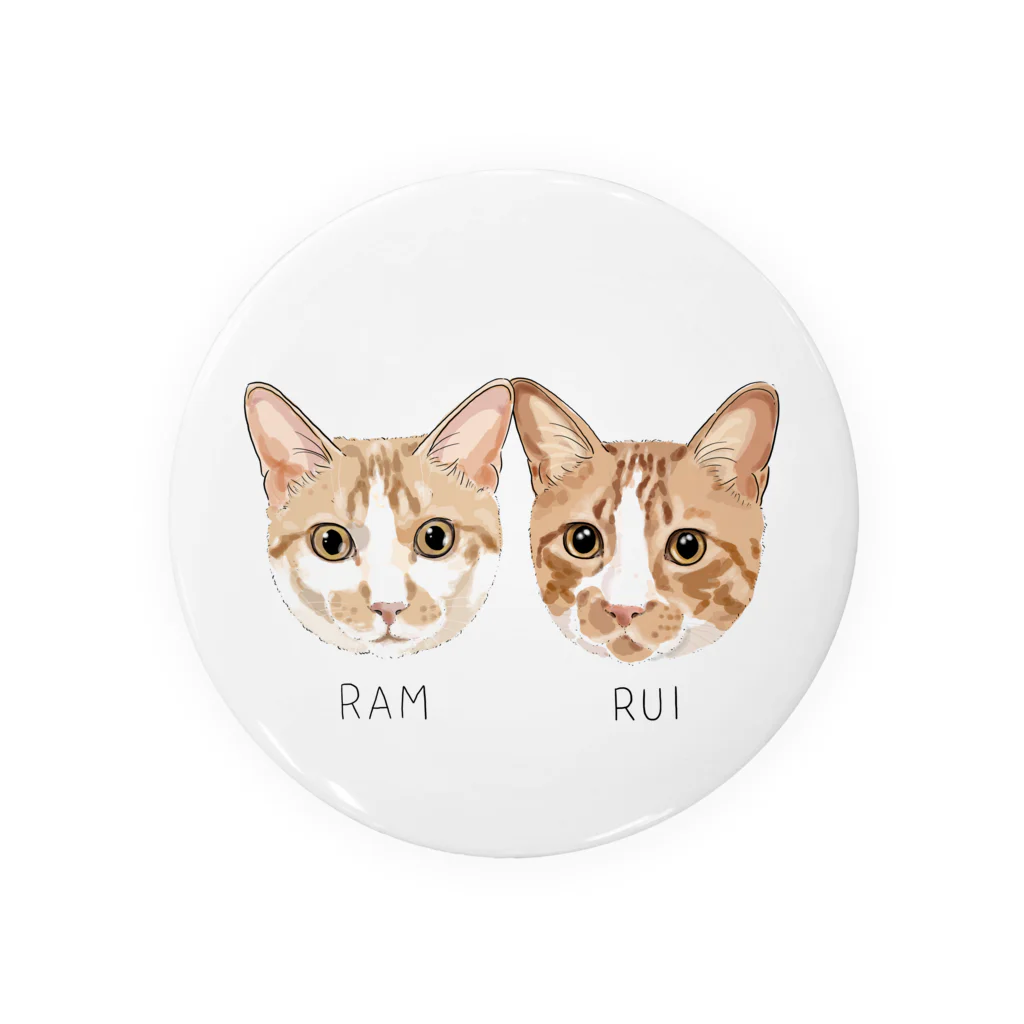 みきぞーん｜保護猫 ミッキー画伯と肉球とおともだちのram&rui 缶バッジ