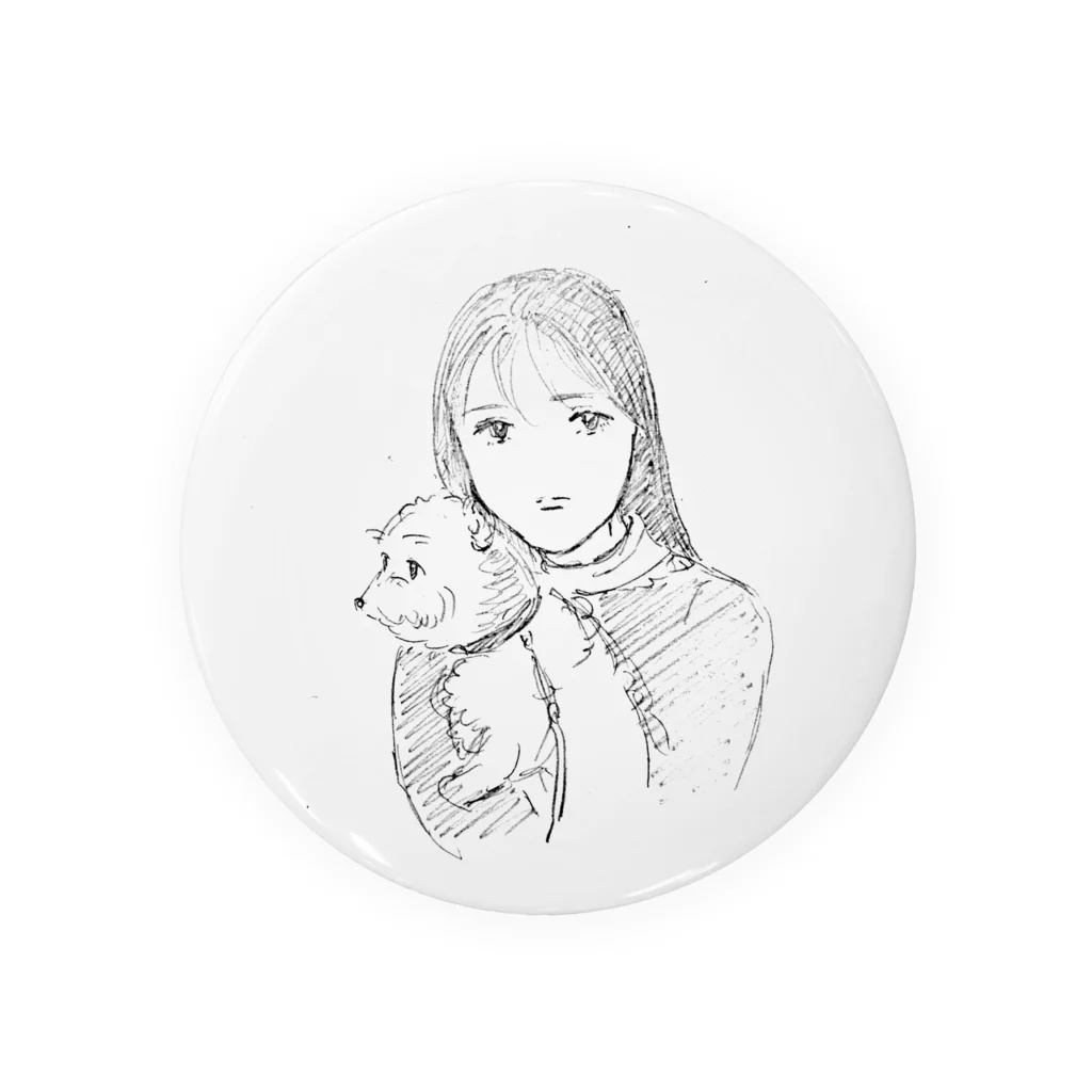 momo sasanoiのいぬ抱っこ Tin Badge