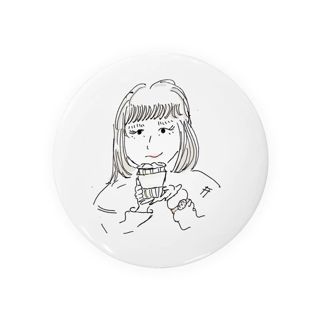 もこちのあの子とコーヒー Tin Badge