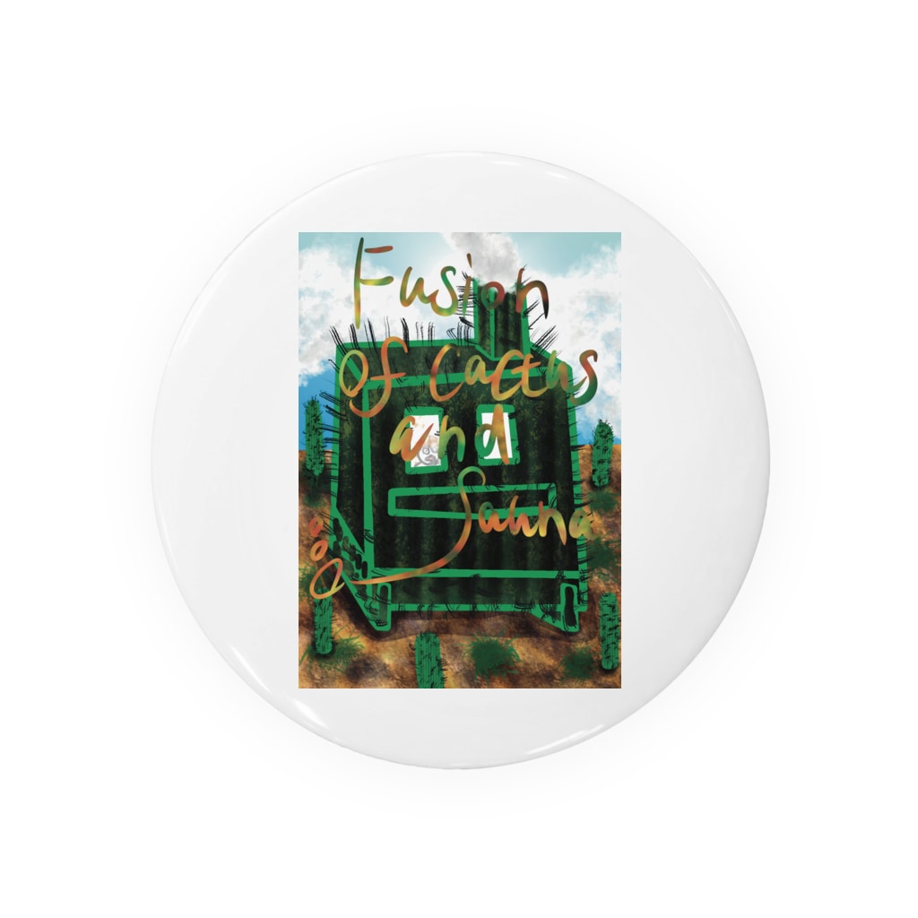 AkironBoy's_Shopのサボテンとサウナの融合 (Fusion of cactns and Sauna) Tin Badge