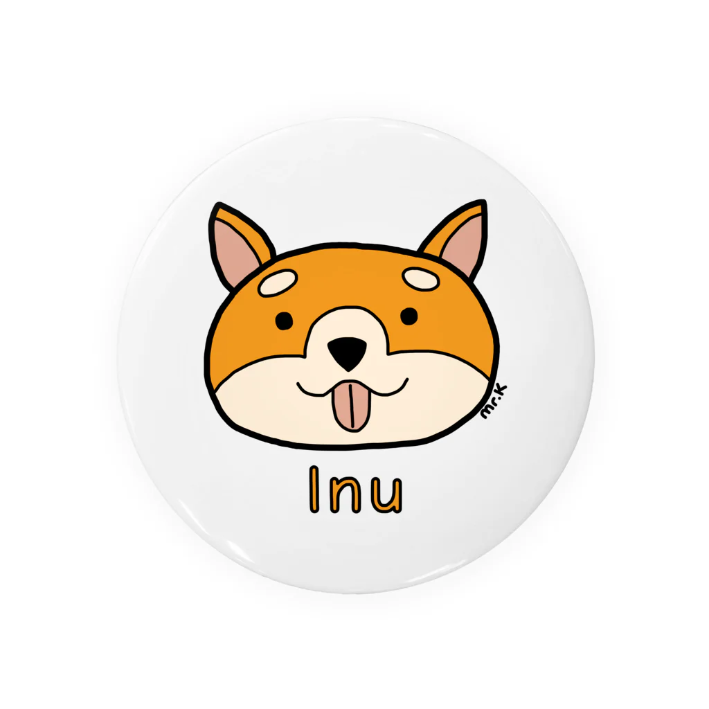 MrKShirtsのInu (犬) 色デザイン Tin Badge