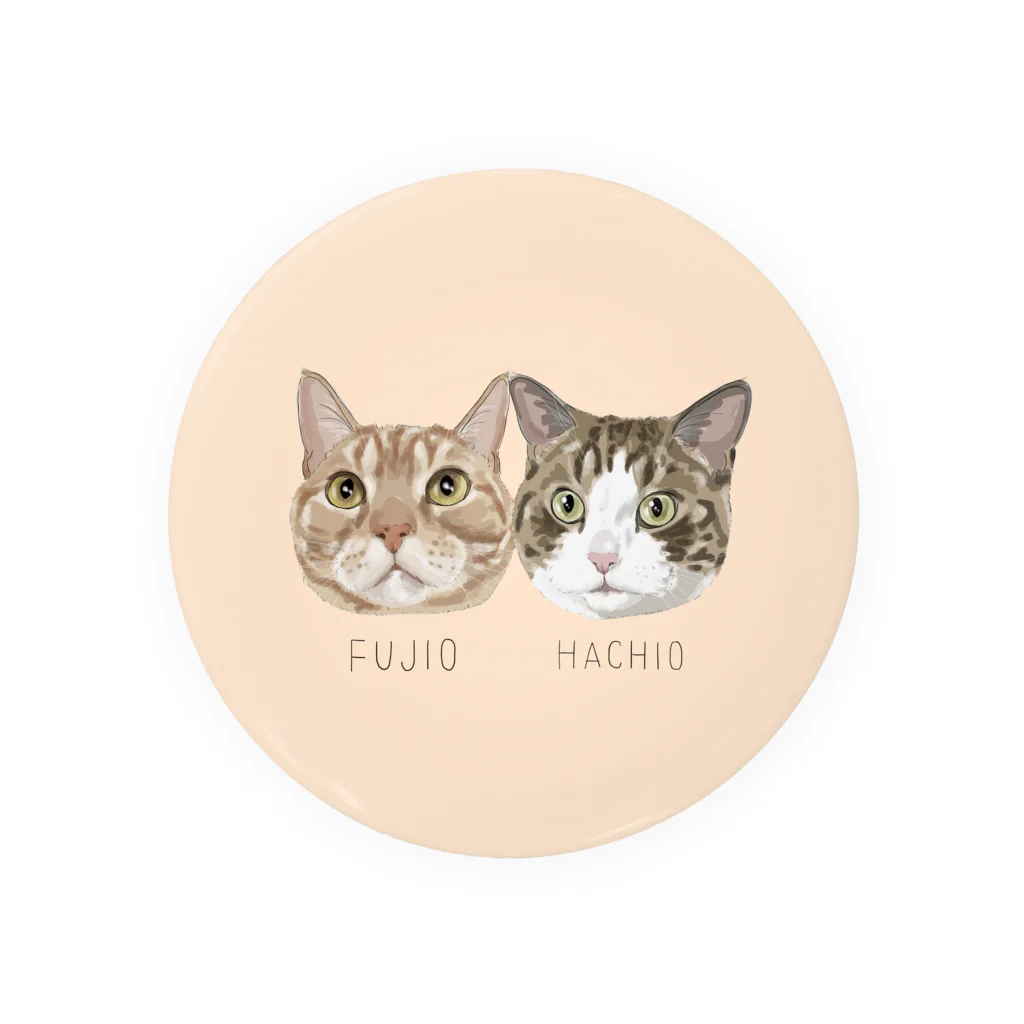 みきぞーん｜保護猫 ミッキー画伯と肉球とおともだちのfujio & hachio 缶バッジ