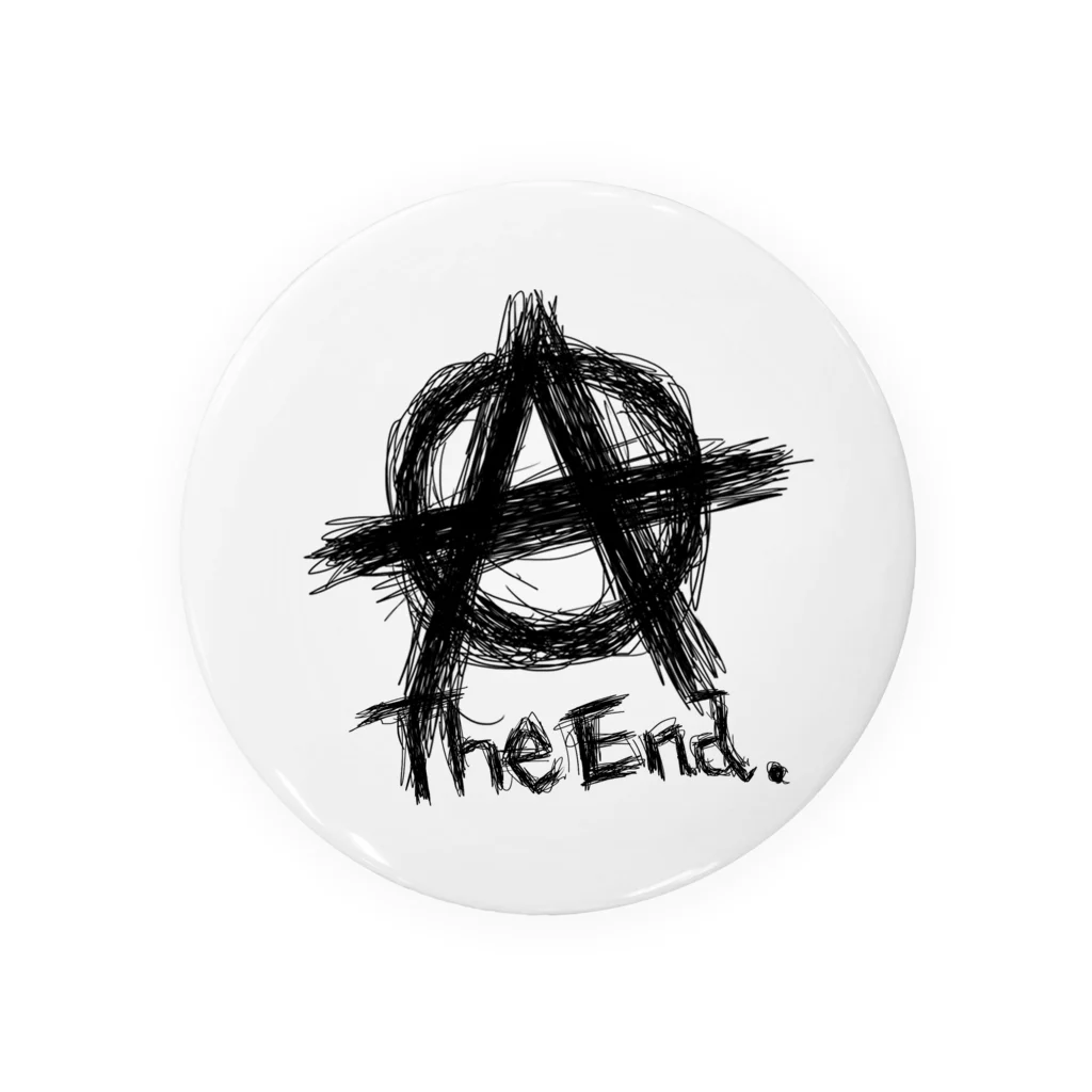 ZEN369のサークルA-THEEND(黒文字) Tin Badge