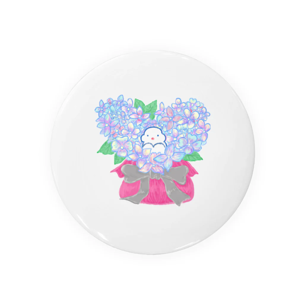 le bouquet（ルブーケ）のブーケさんと紫陽花（6月3日誕生花） Tin Badge