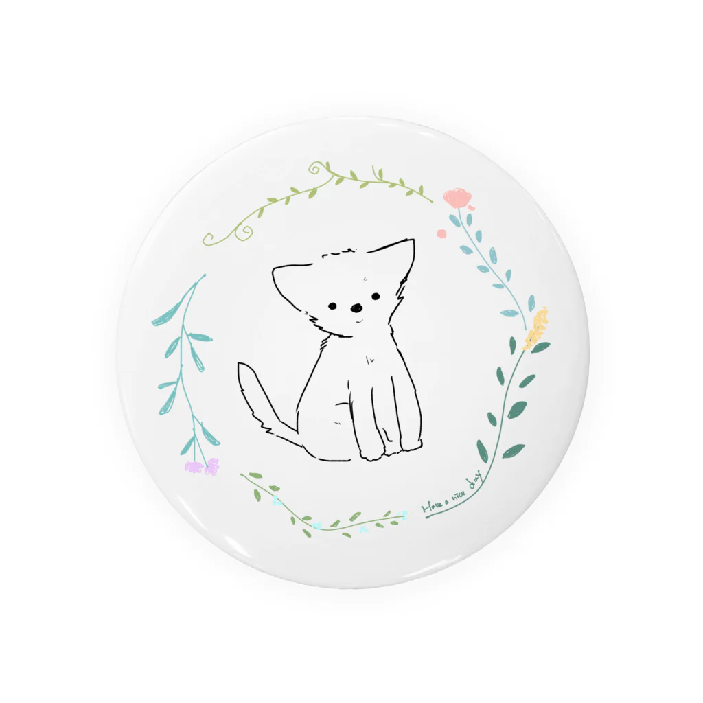 のげしのうちのいぬくんとおはな Tin Badge