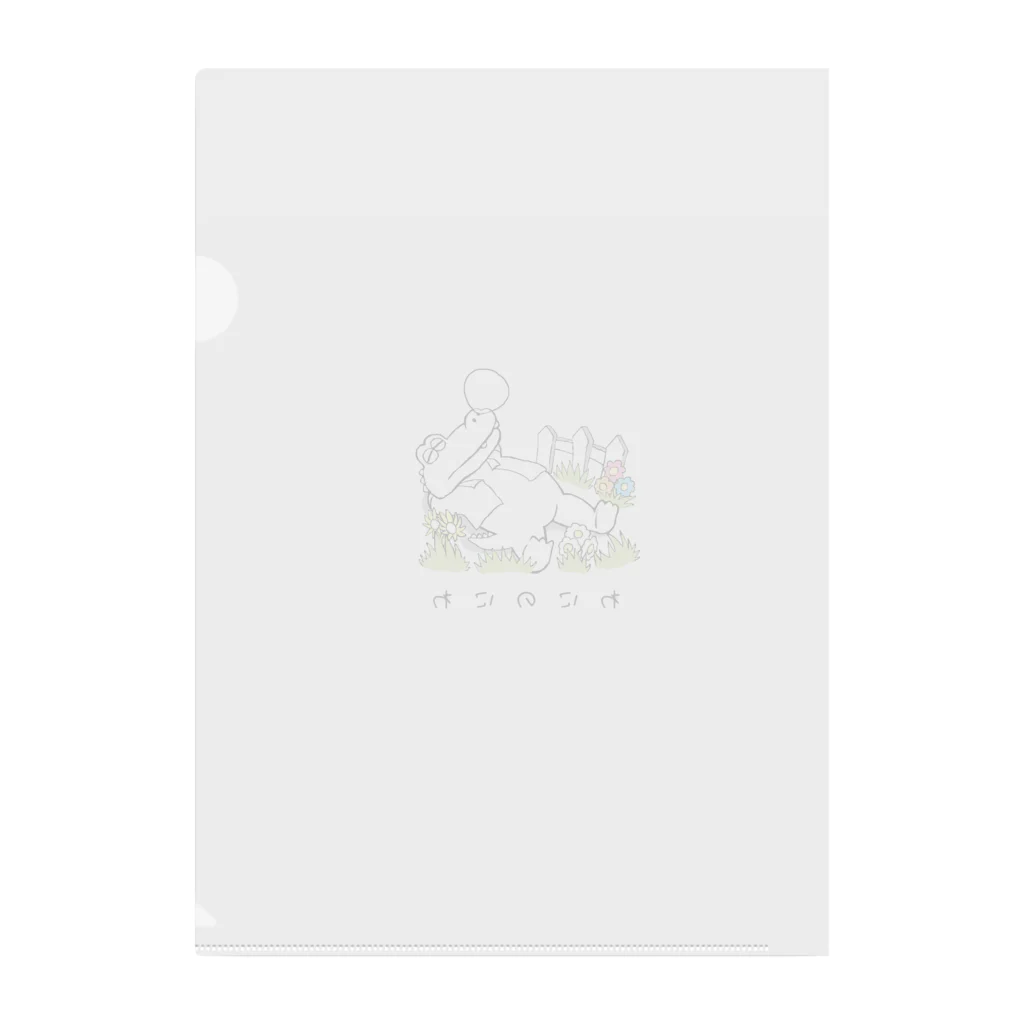 N's Creationの回文グッズ わにのにわ Clear File Folder