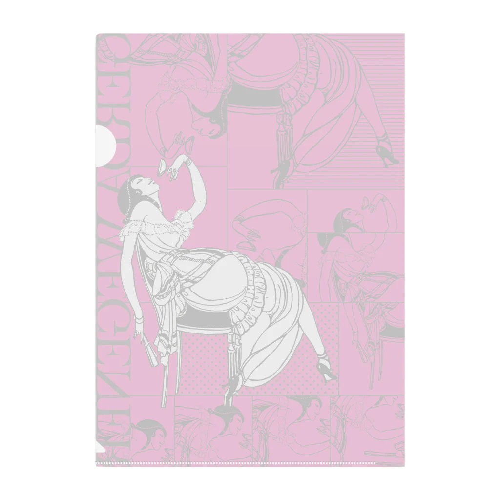 Cordelia　SUZURI分室のGERDA "Collage pink" Clear File Folder