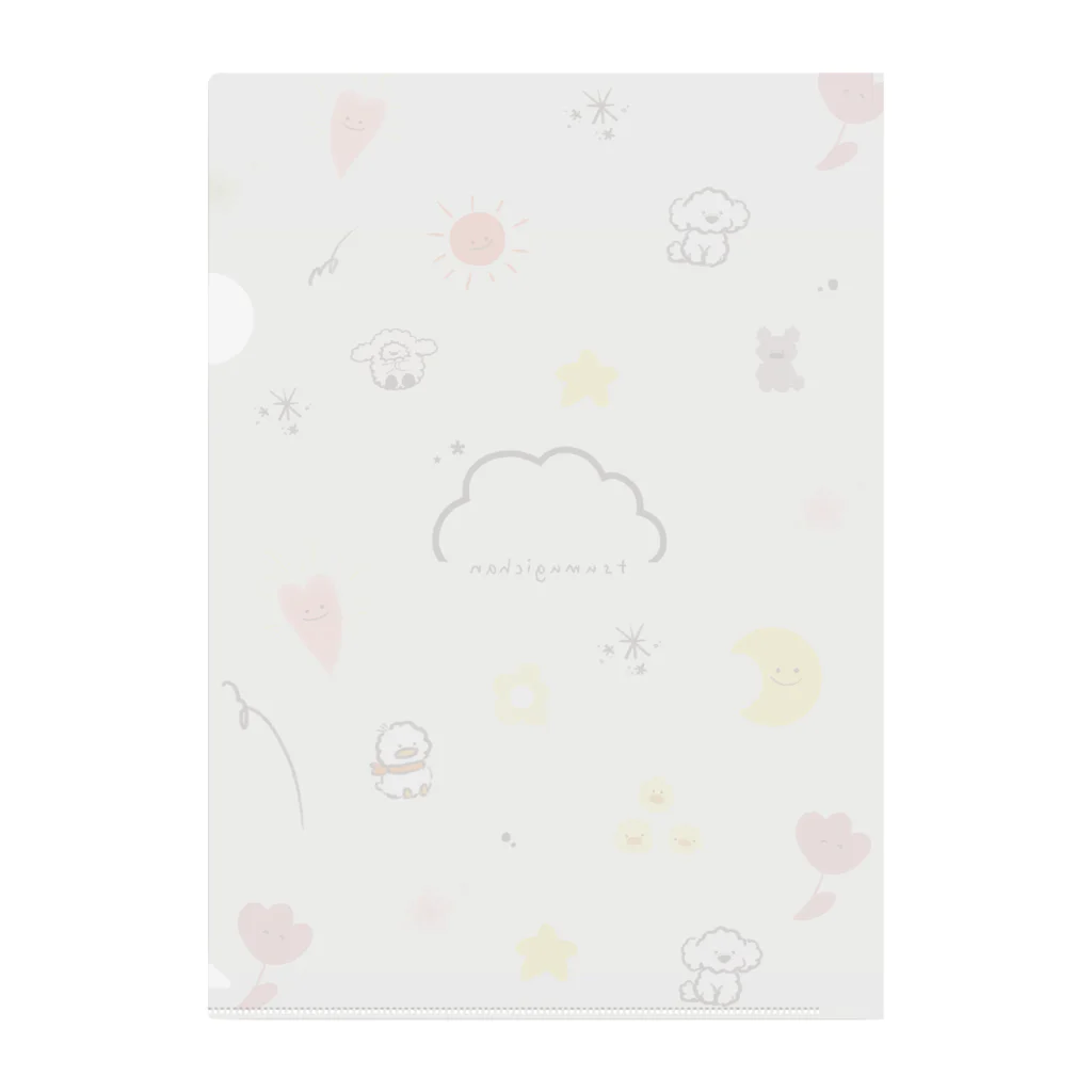 つむぎちゃん☁️*⋆のつむぎちゃんの優しいクリアファイル（オフホワイト） Clear File Folder