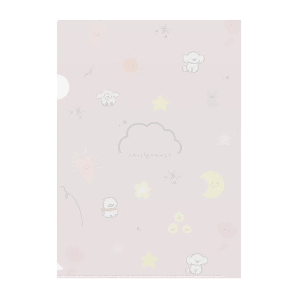 つむぎちゃん☁️*⋆のつむぎちゃんの優しいクリアファイル（ピンク） Clear File Folder