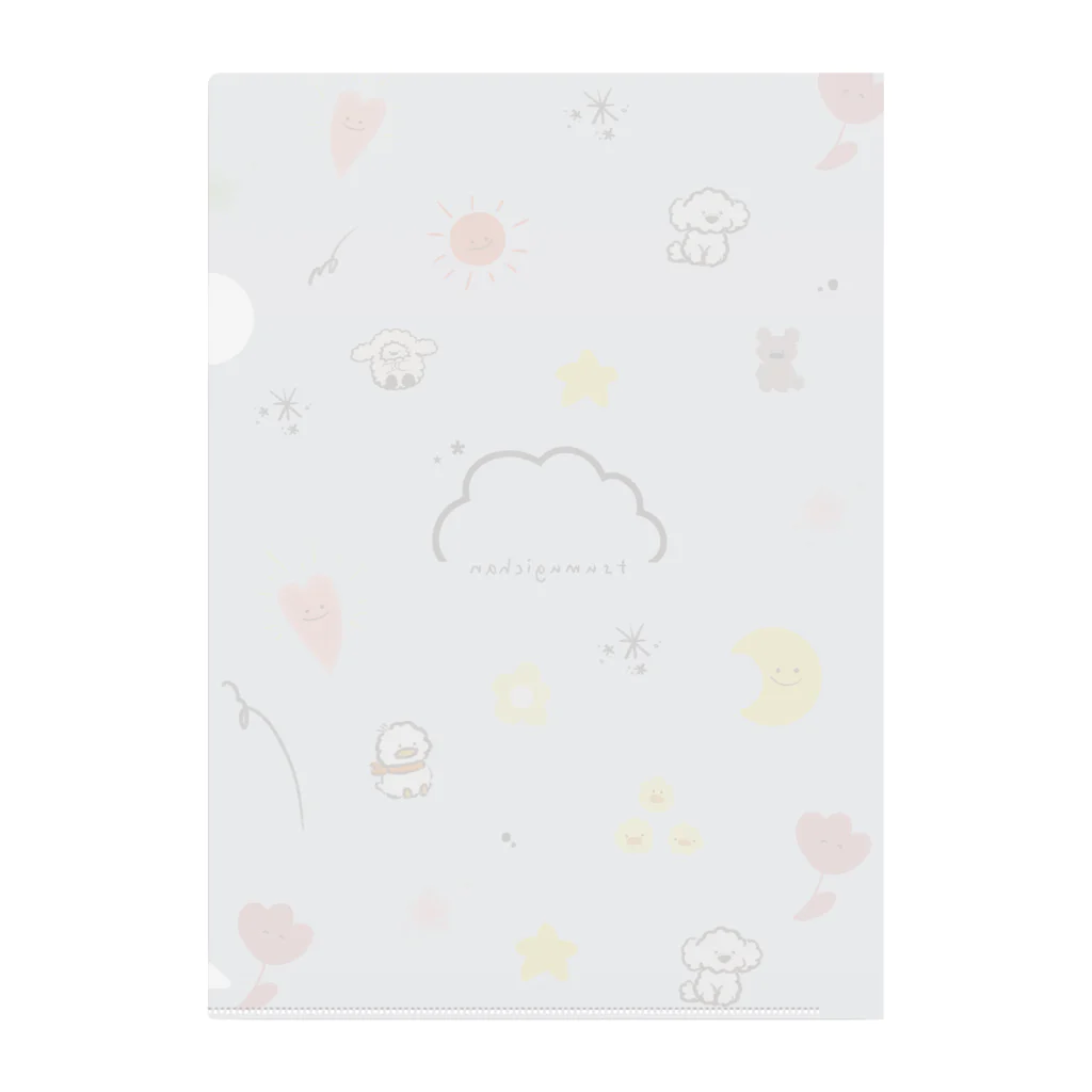 つむぎちゃん☁️*⋆のつむぎちゃんの優しいクリアファイル（アイスブルー） Clear File Folder