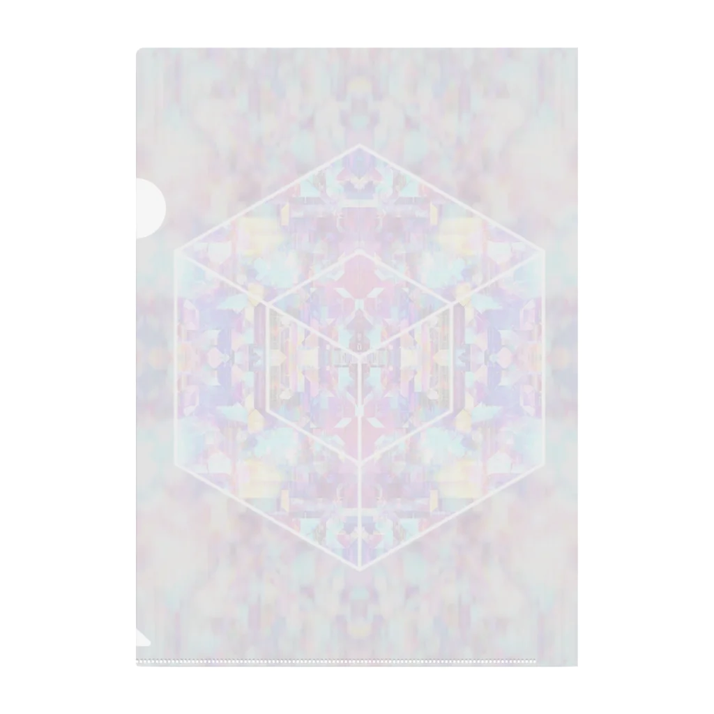 Cyan's graphicsのHolographic cube Clear File Folder