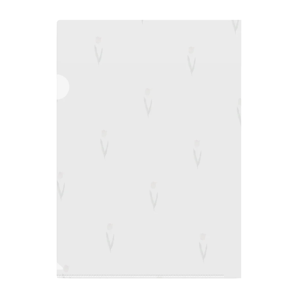 rilybiiの *little flower pattern × greige × message Clear File Folder