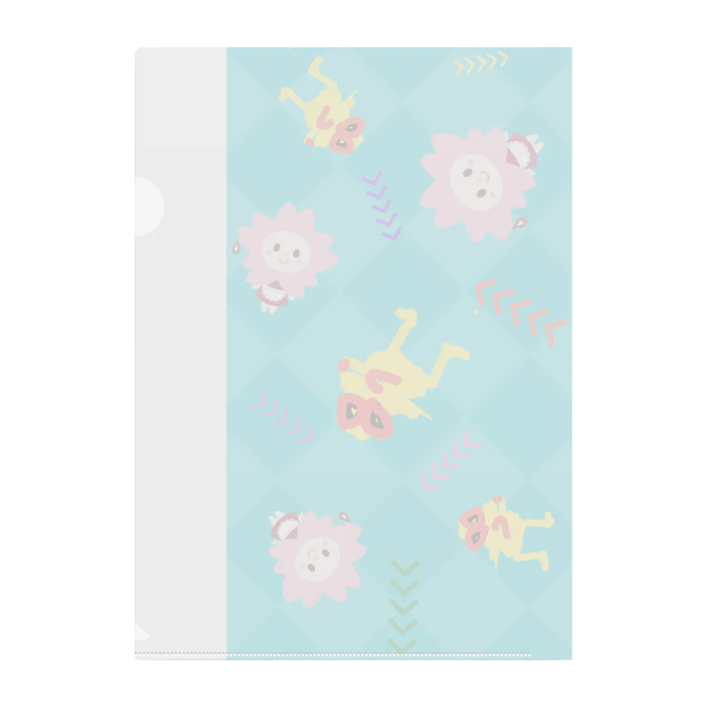 さくちゃんのおみせのさくらっこちゃんとぴちょかん Clear File Folder