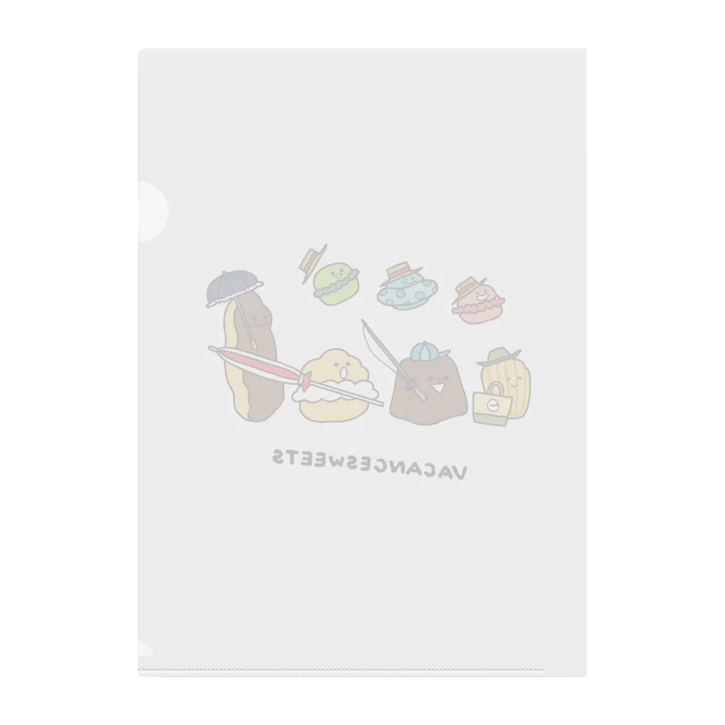 tafu tafuのバカンスイーツ Clear File Folder