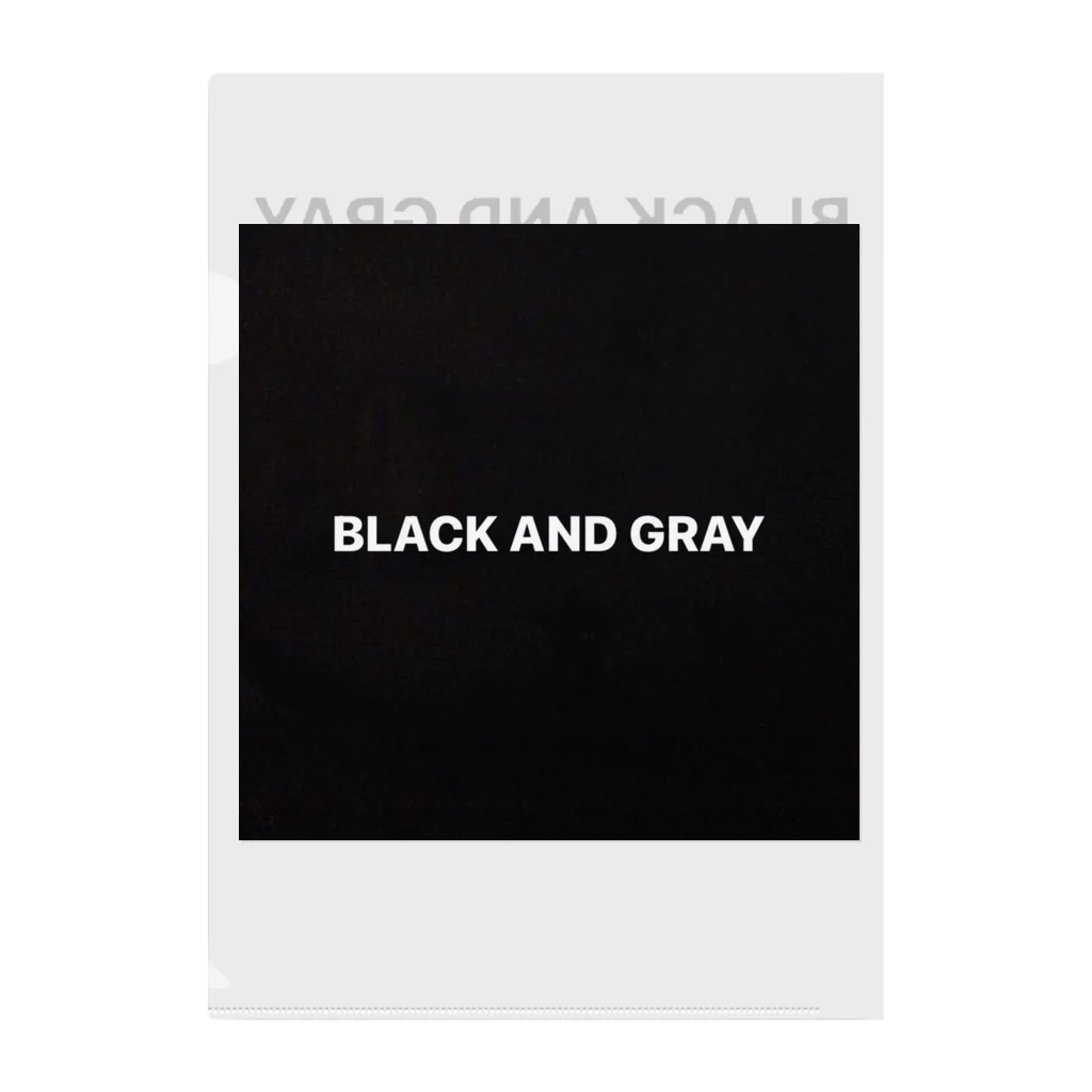 BLACK AND GRAYのBLACK AND GRAY Clear File Folder