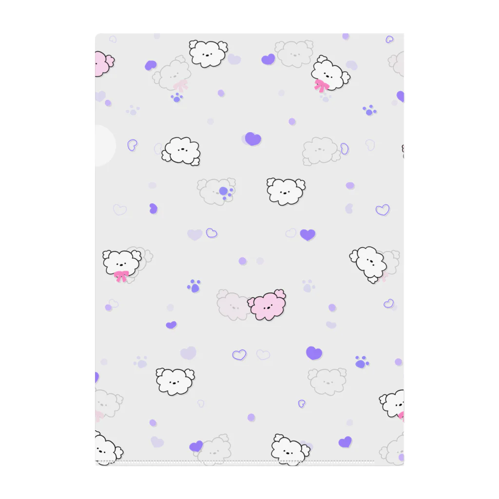 ふわふわポメラニアンちゃんのふわふわランダムちゃん Clear File Folder