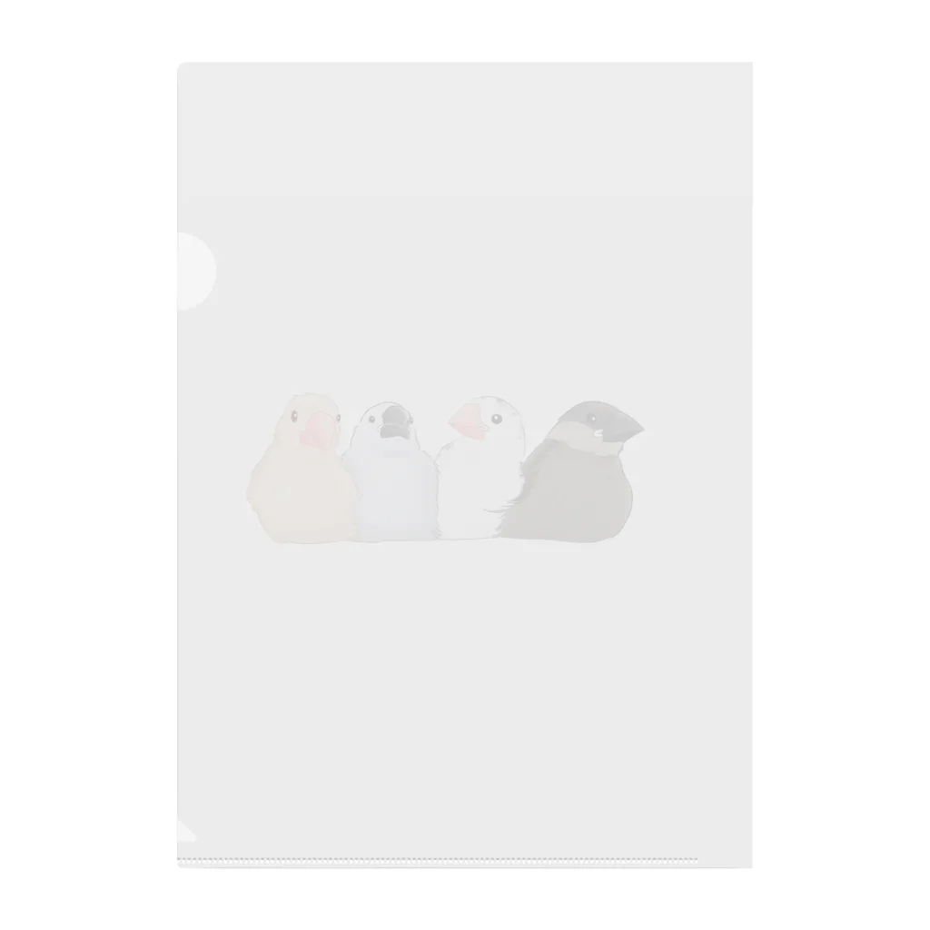 雛乃の文鳥グッズ屋さんの雛文鳥たち Clear File Folder